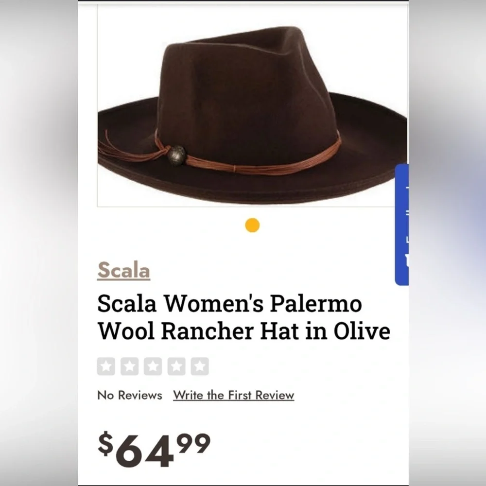 Scala Navy Wool Fedora Hat with Brown Leather Band